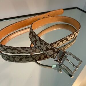 Coach Monogram Square Buckle Belt